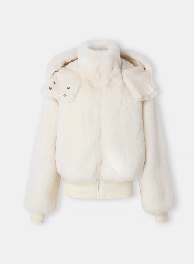 White Faux Fur Jacket