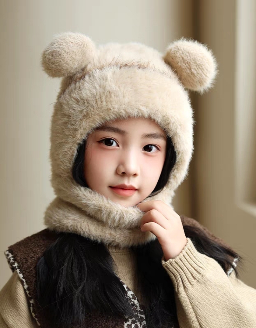 Faux Fur Winter Hat Balaclava 3-12 years old