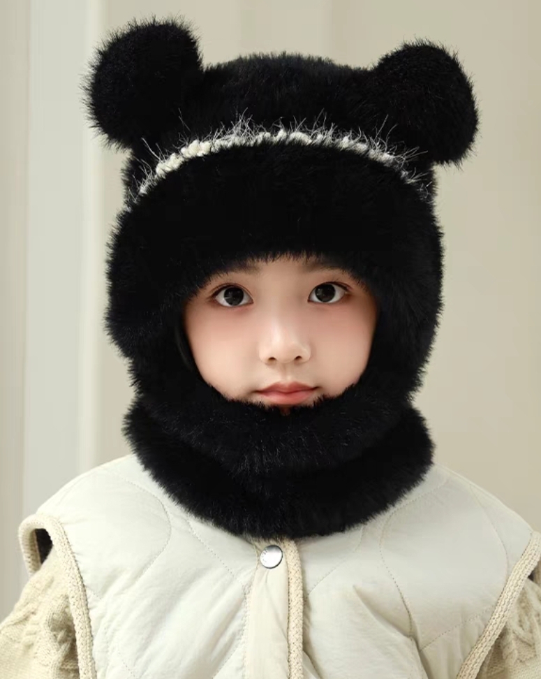 Faux Fur Winter Hat Balaclava 3-12 years old