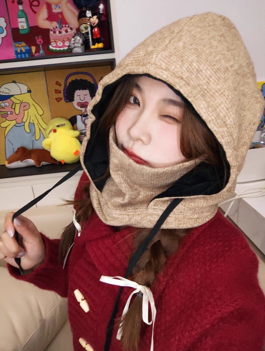 Winter Hooded Scarf