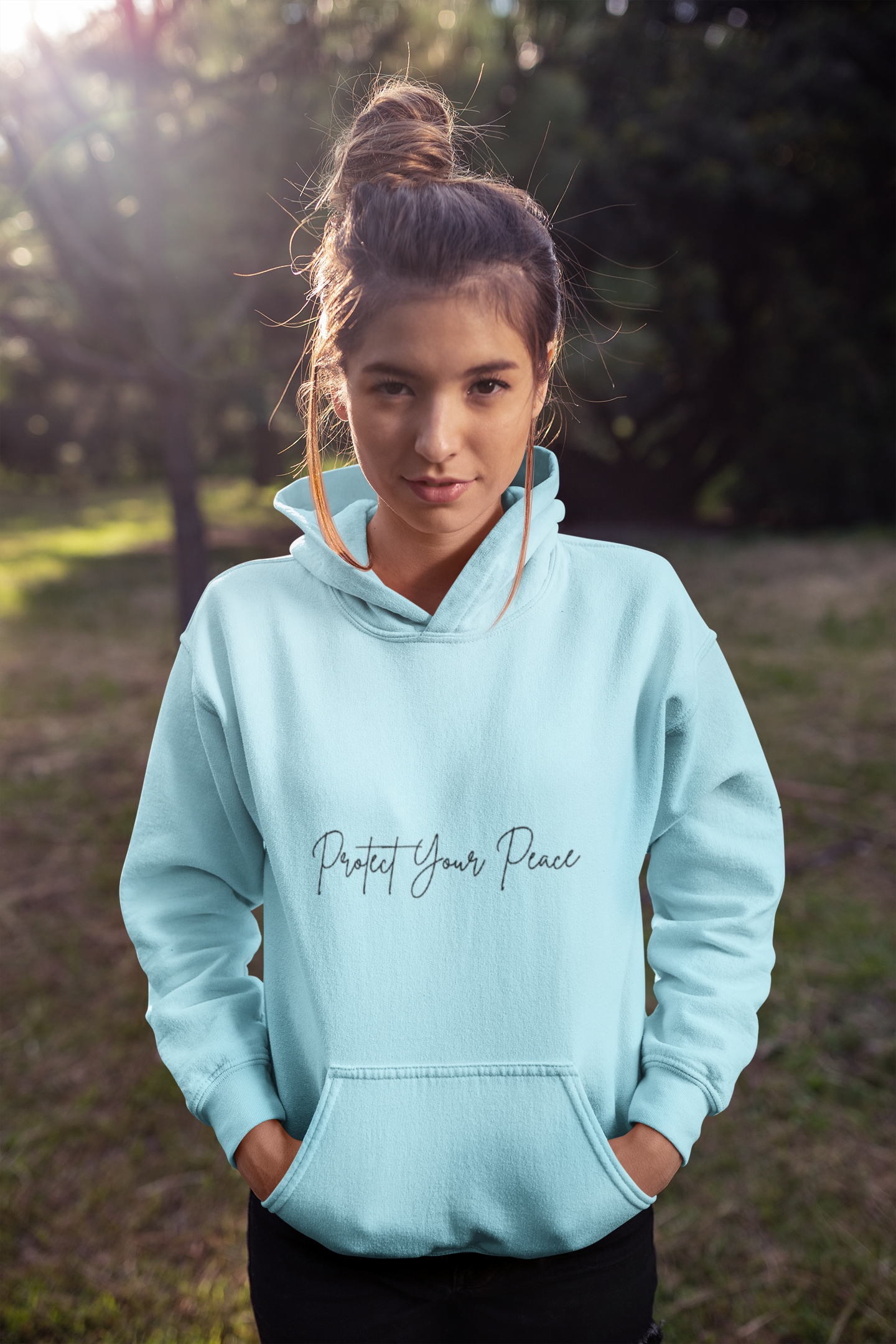 Protect Your Peace Light Blue Hoodie