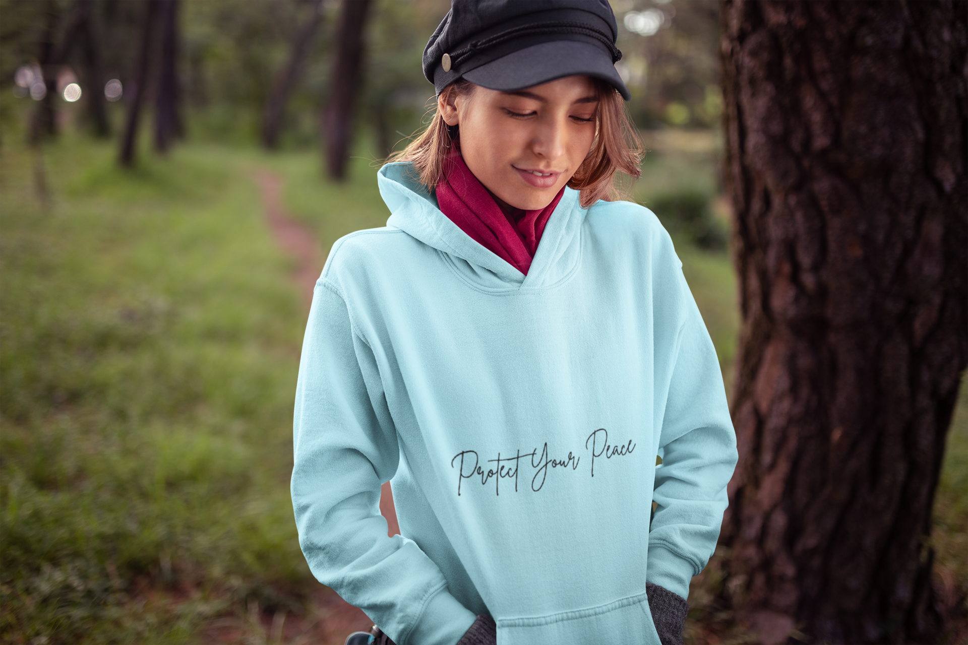 Protect Your Peace Light Blue Hoodie