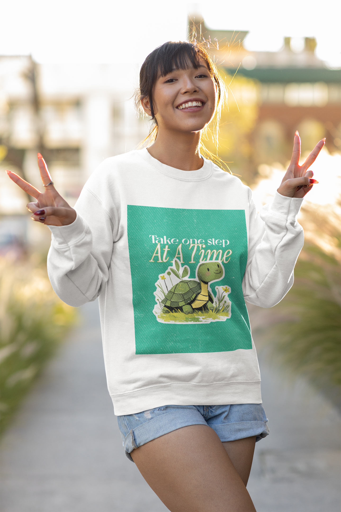 Take One Step At A Time Motivational Sweatshirt