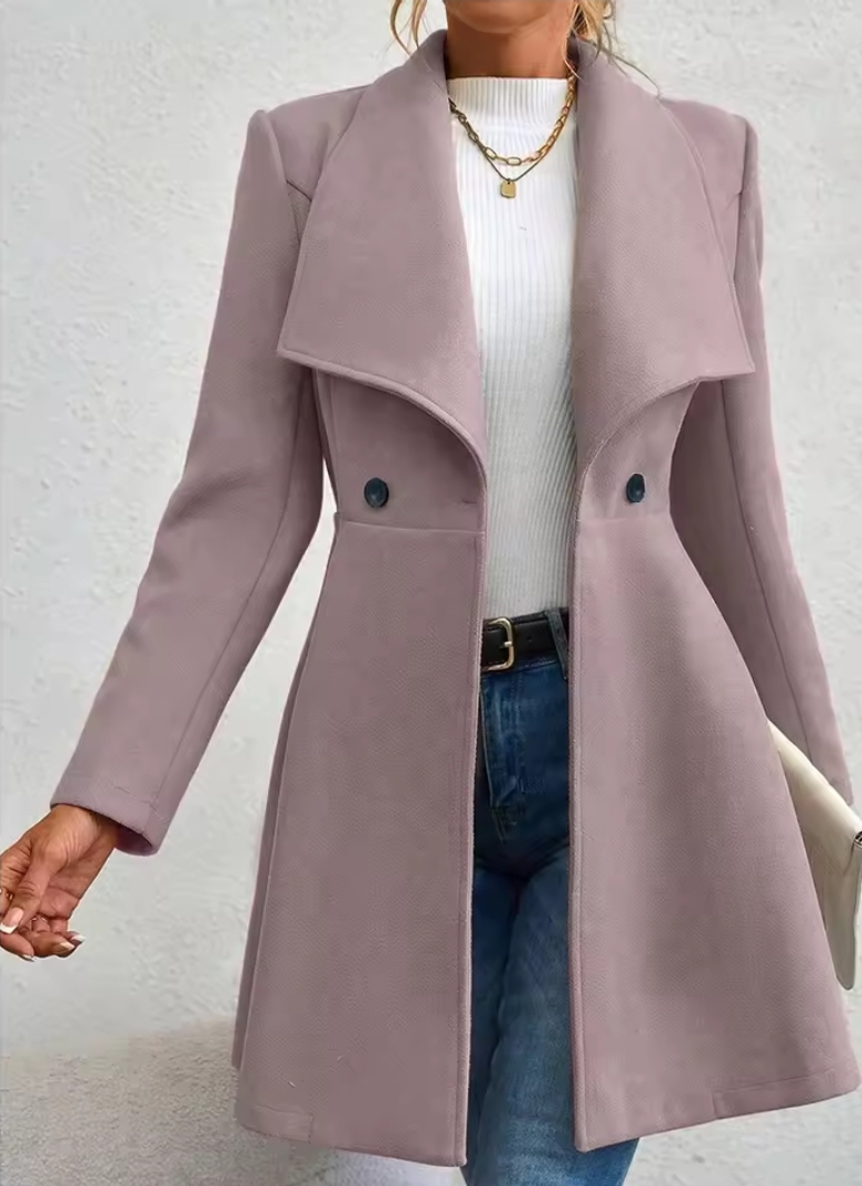 Elegant Red Winter Coat For Women