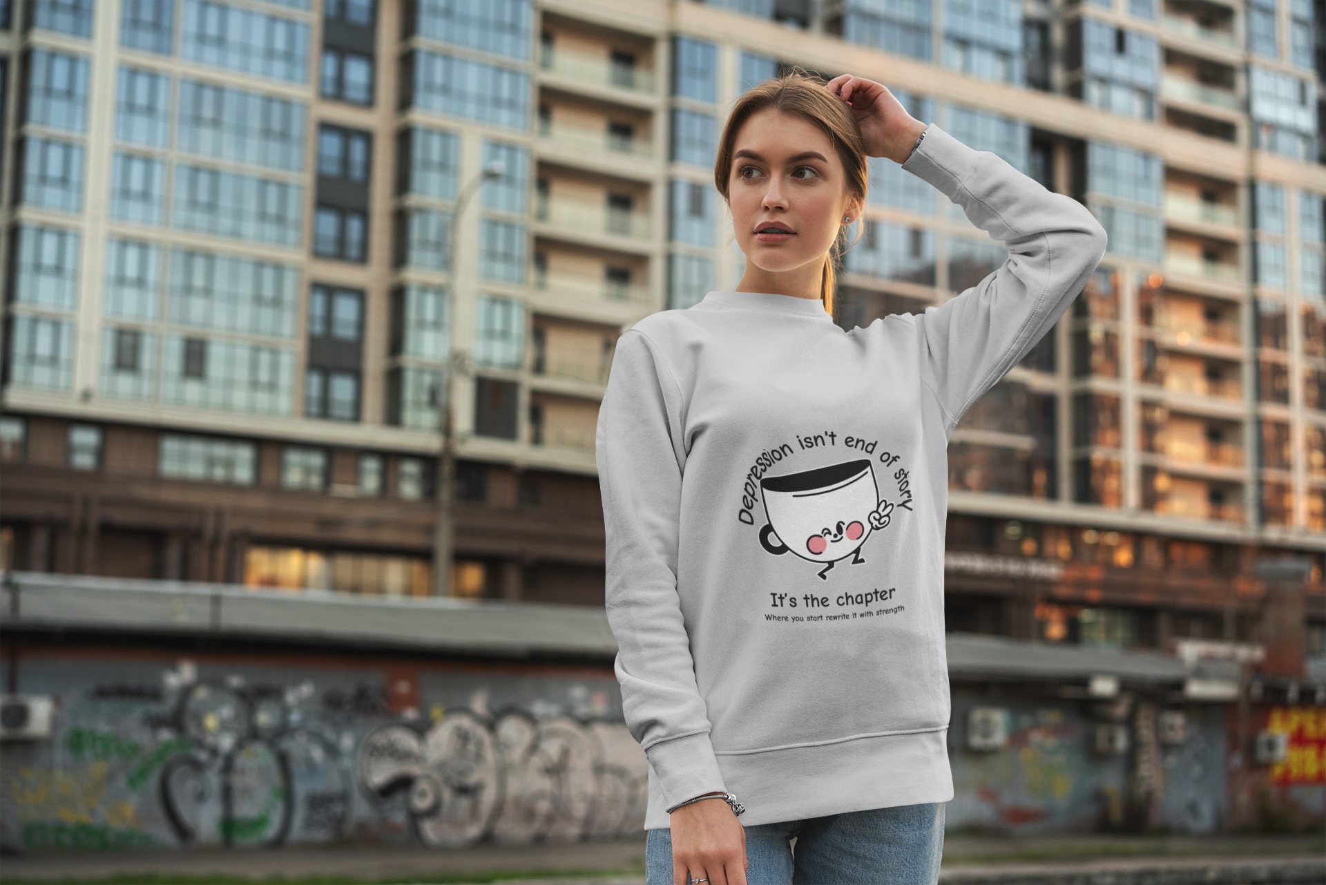 Depression Is Not The End Of Your Story Graphic Sweatshirt