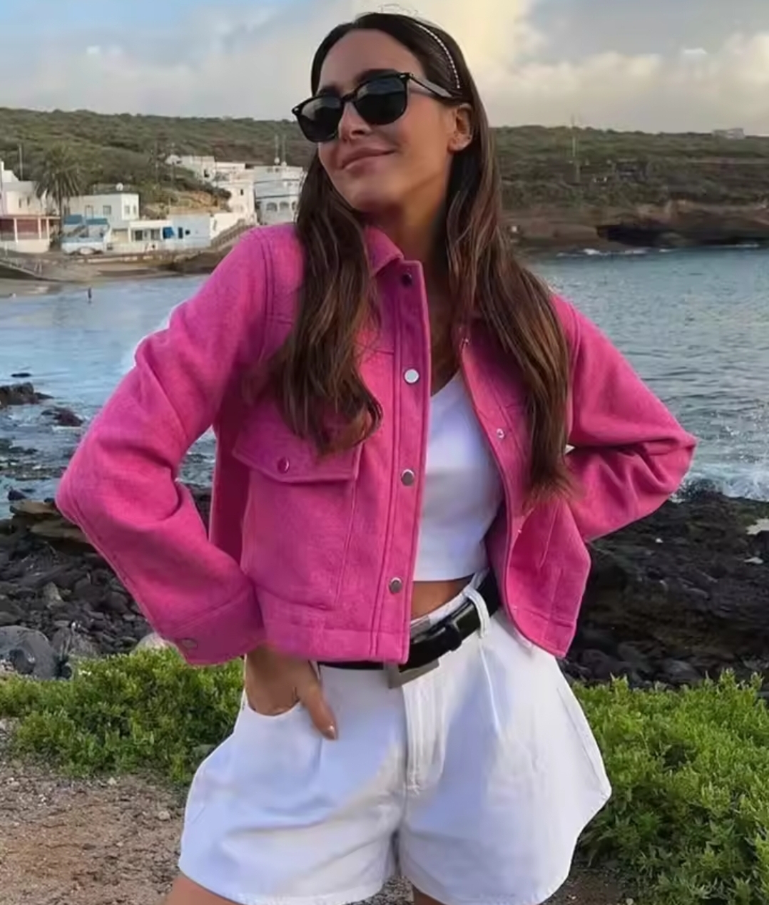 Pink Long Sleeve Jacket