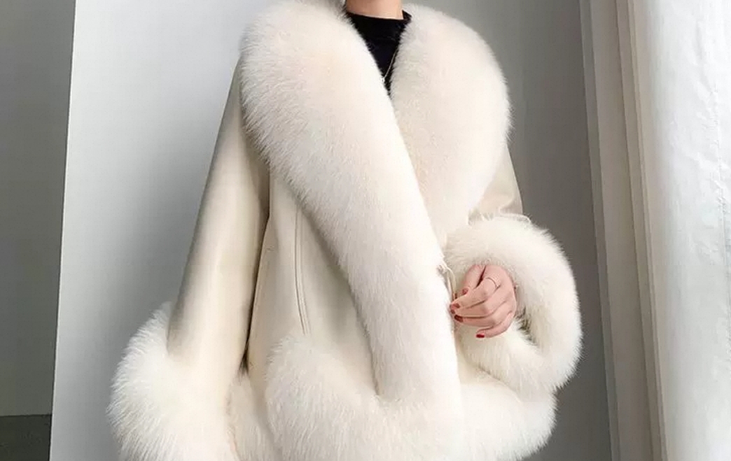 Luxury White Fur Coat