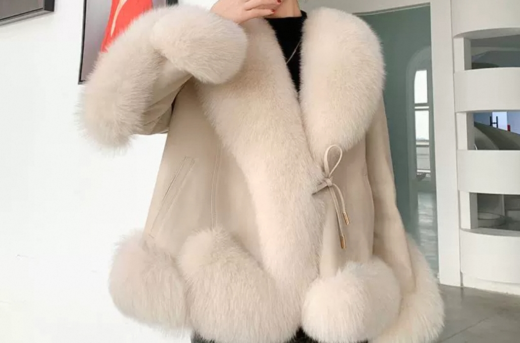 Luxury White Fur Coat