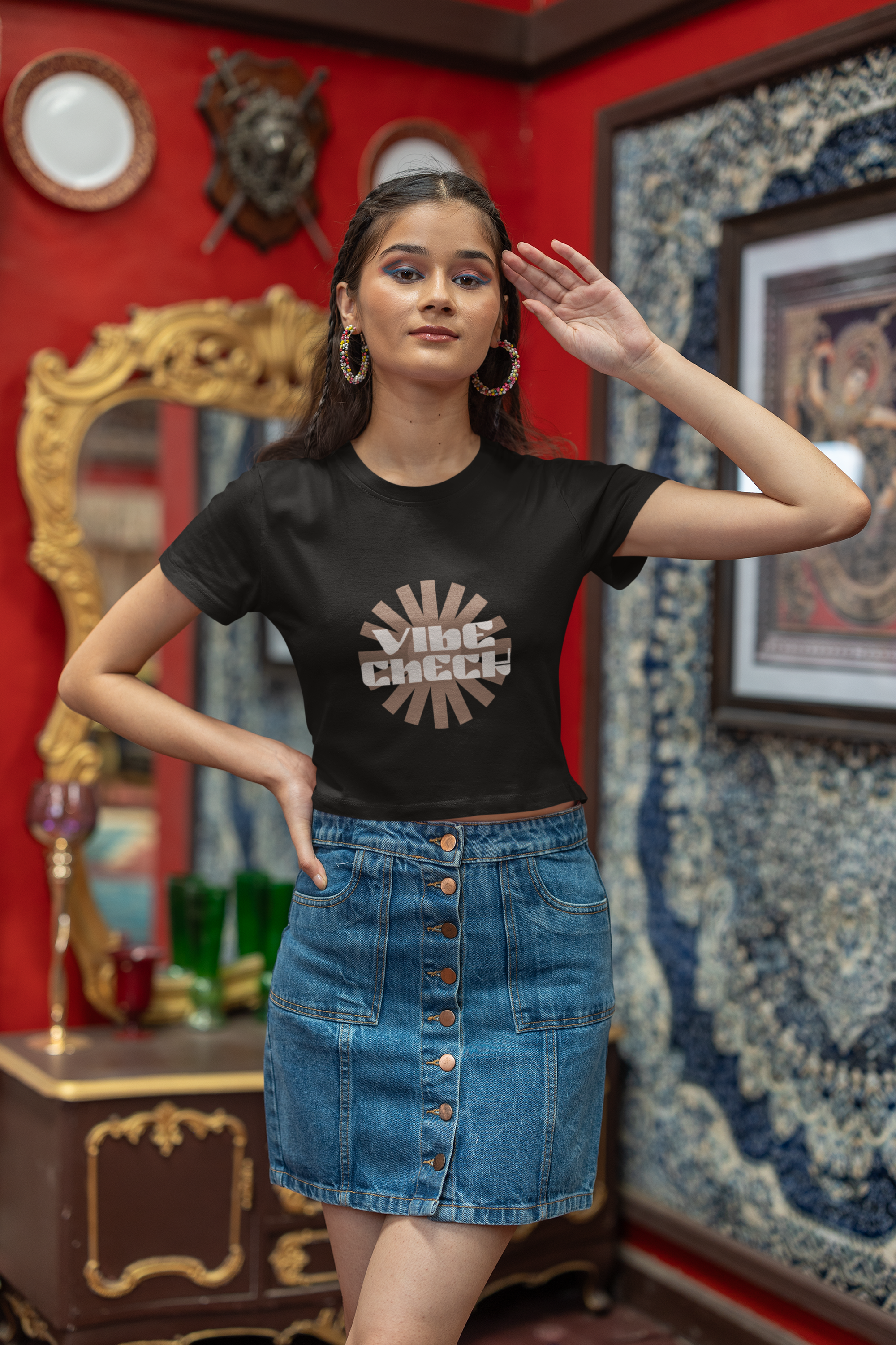 Vibe Check Crop Top Top
