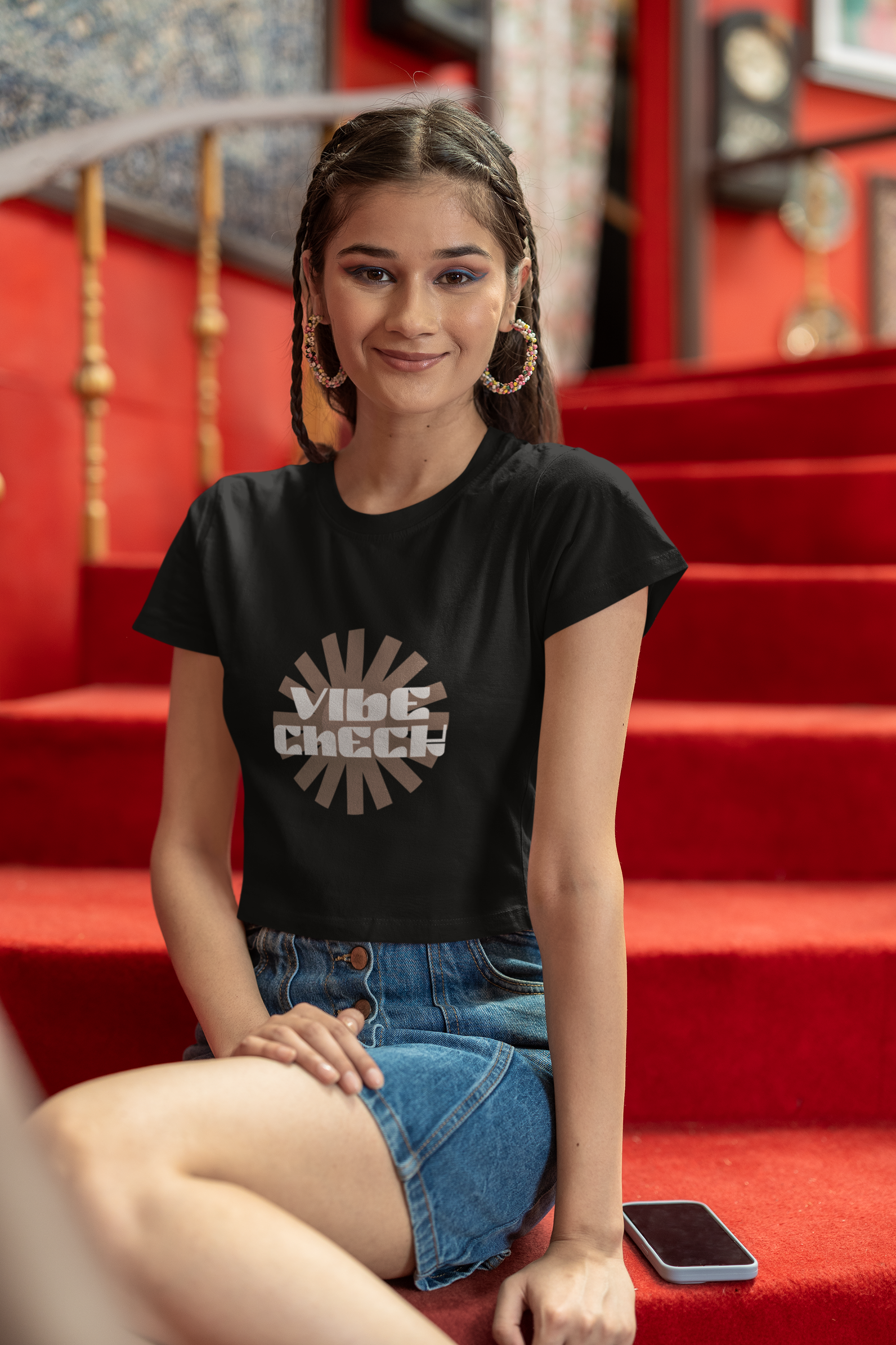 Vibe Check Crop Top Top