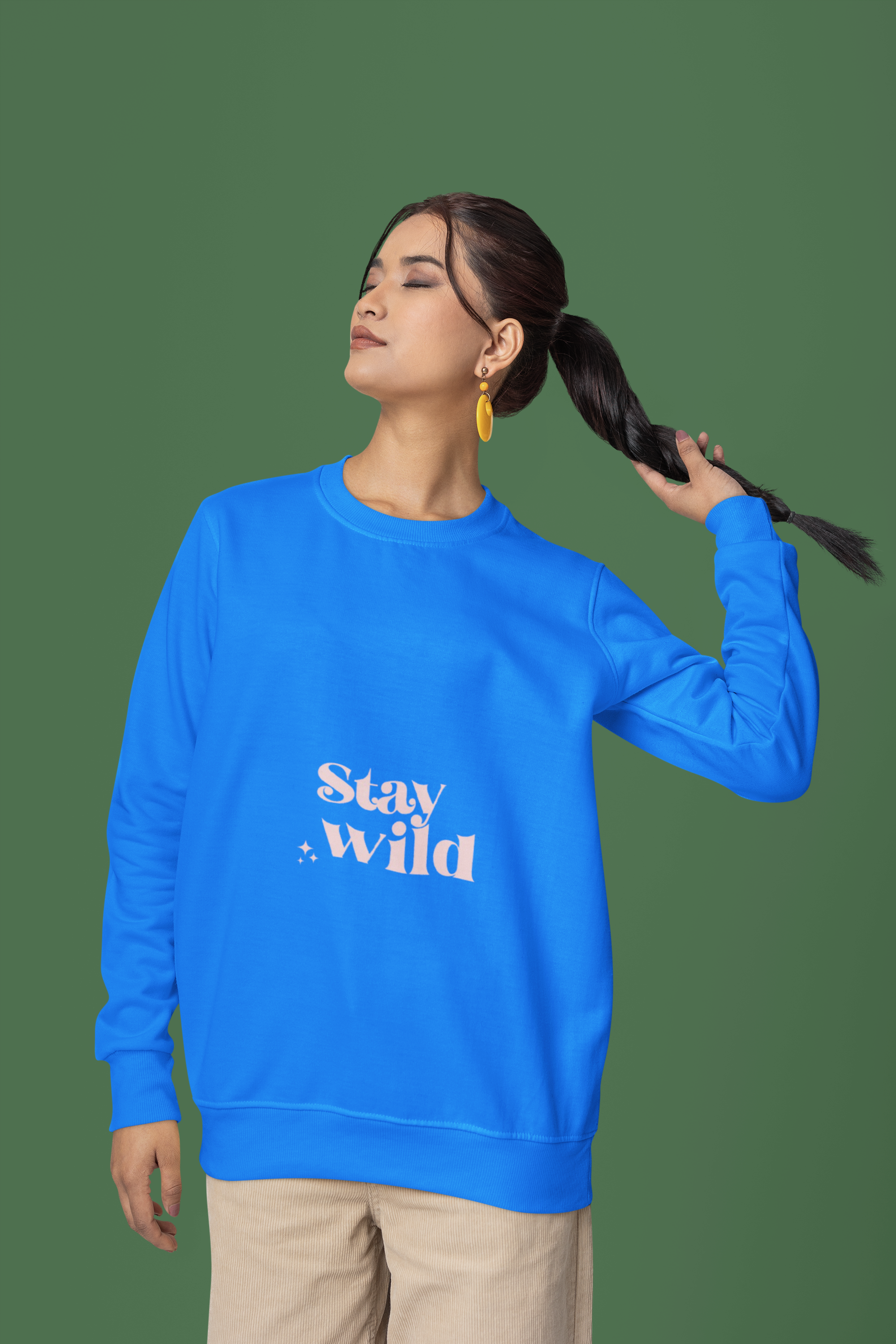 Stay Wild Blue Sweater