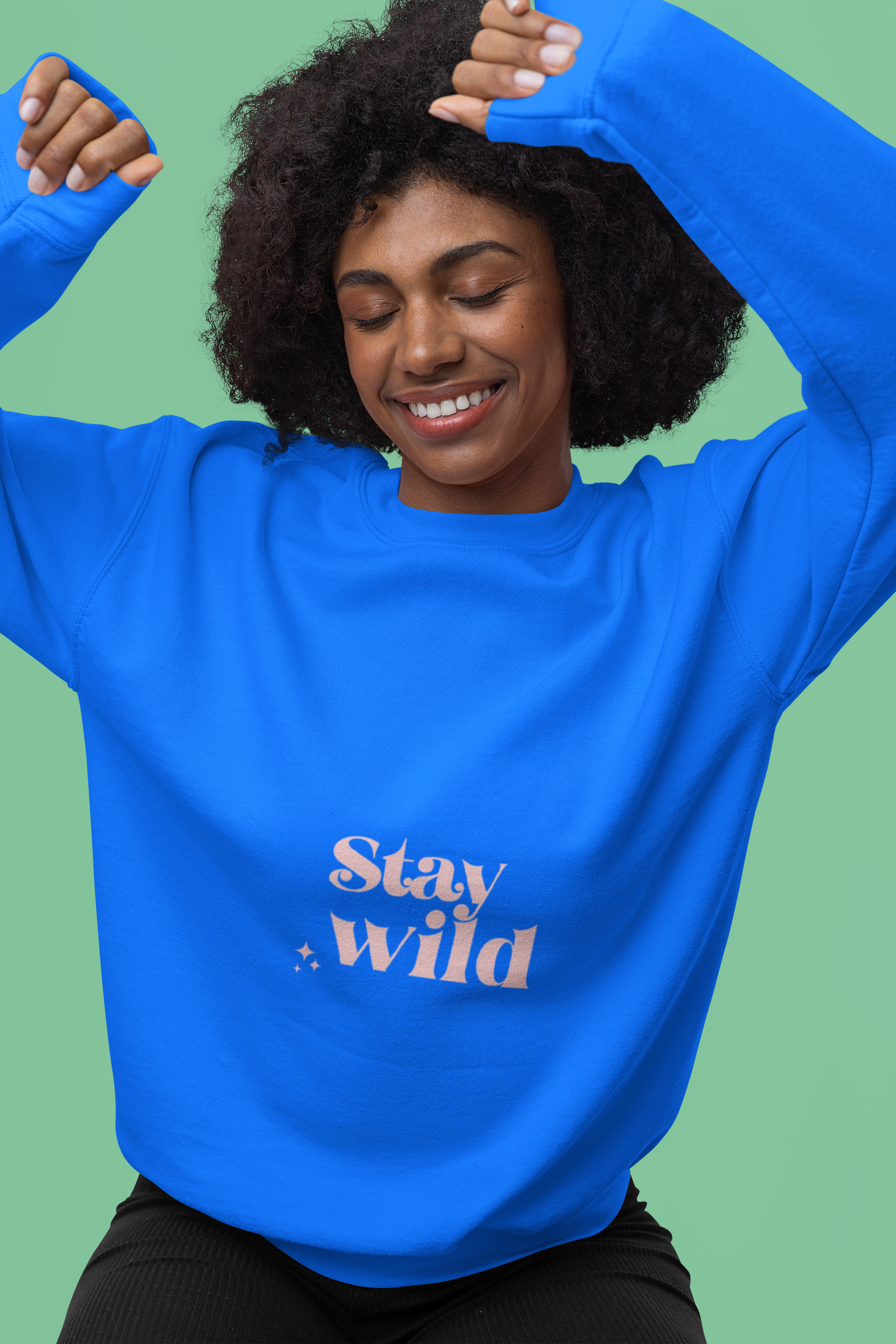 Stay Wild Blue Sweater