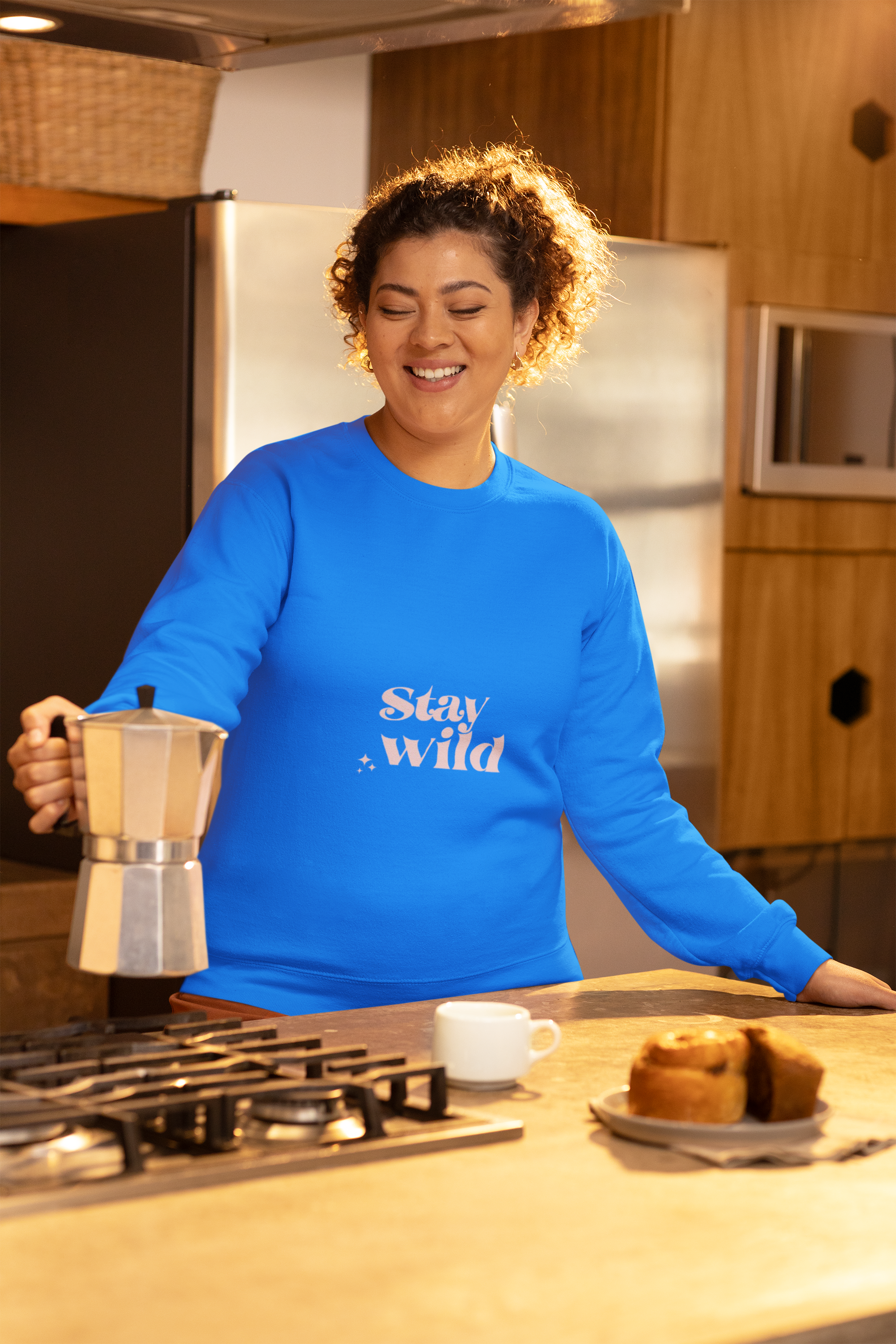 Stay Wild Blue Sweater