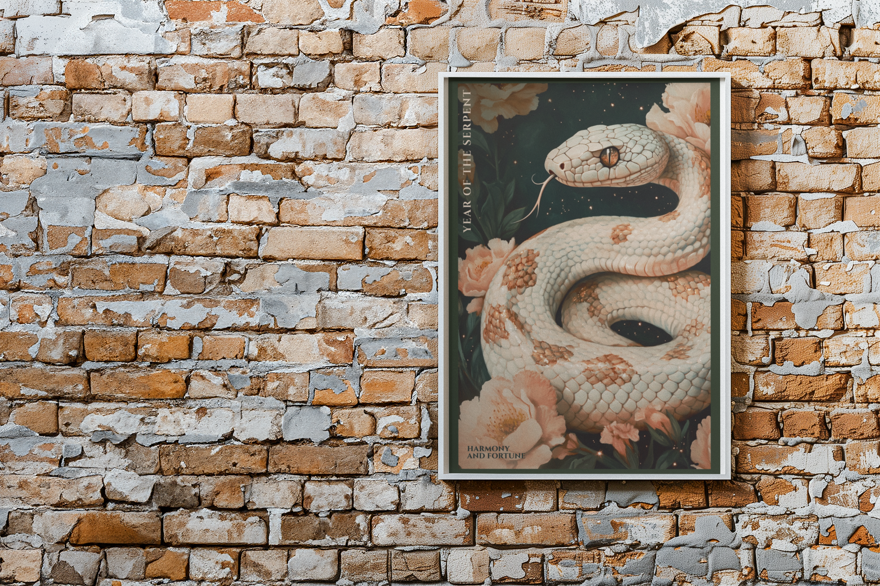 Mystic Serpent Wall Art – Intricate Snake Design for Modern Decor