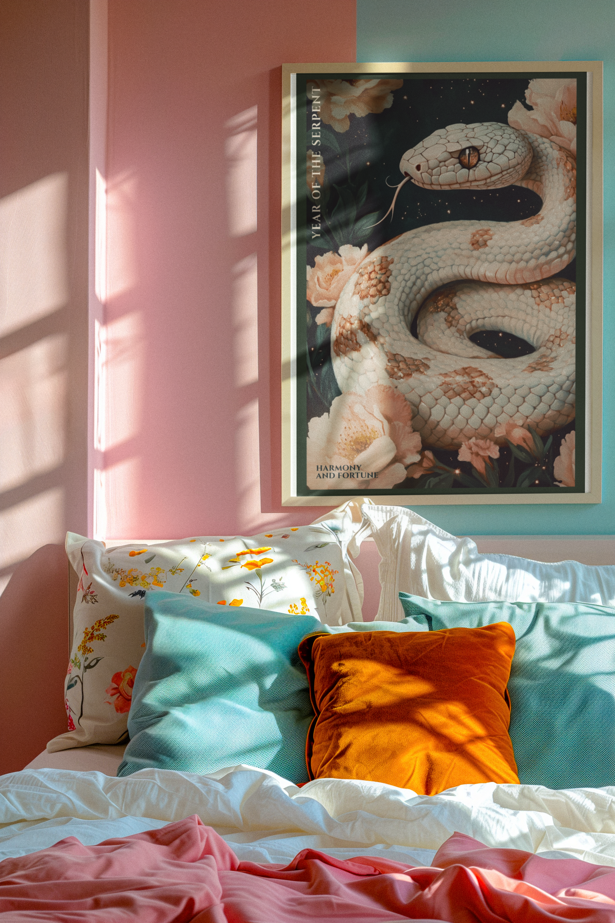 Mystic Serpent Wall Art – Intricate Snake Design for Modern Decor