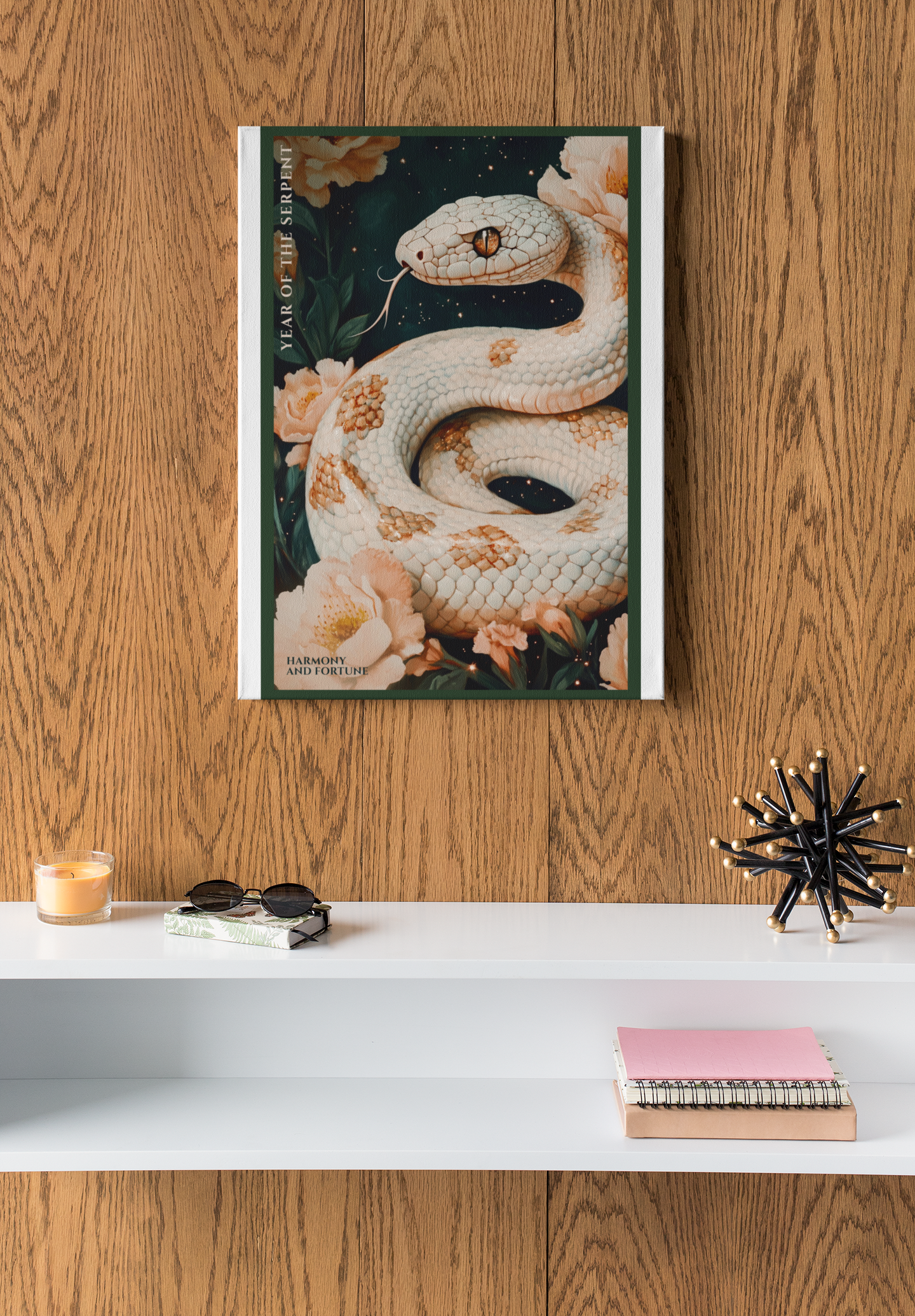 Mystic Serpent Wall Art – Intricate Snake Design for Modern Decor