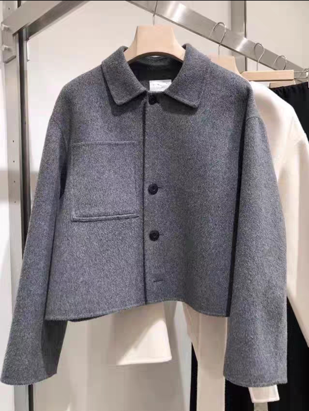 Sleek Sophistication: Women Gray Winter Coat