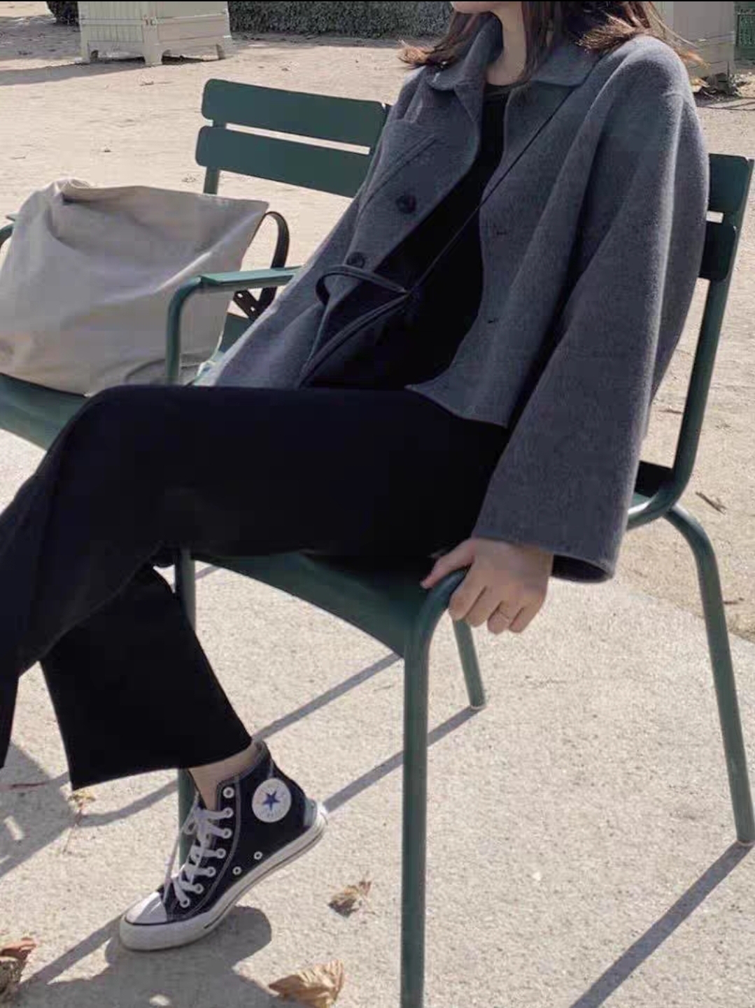 Sleek Sophistication: Women Gray Winter Coat