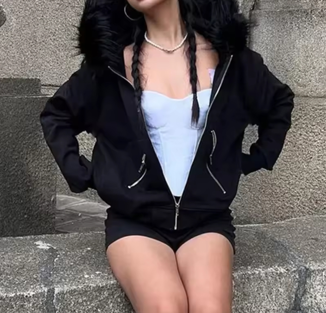 Fly Girl Winter Hooded Fur Hoodie – Luxe Warmth and Style