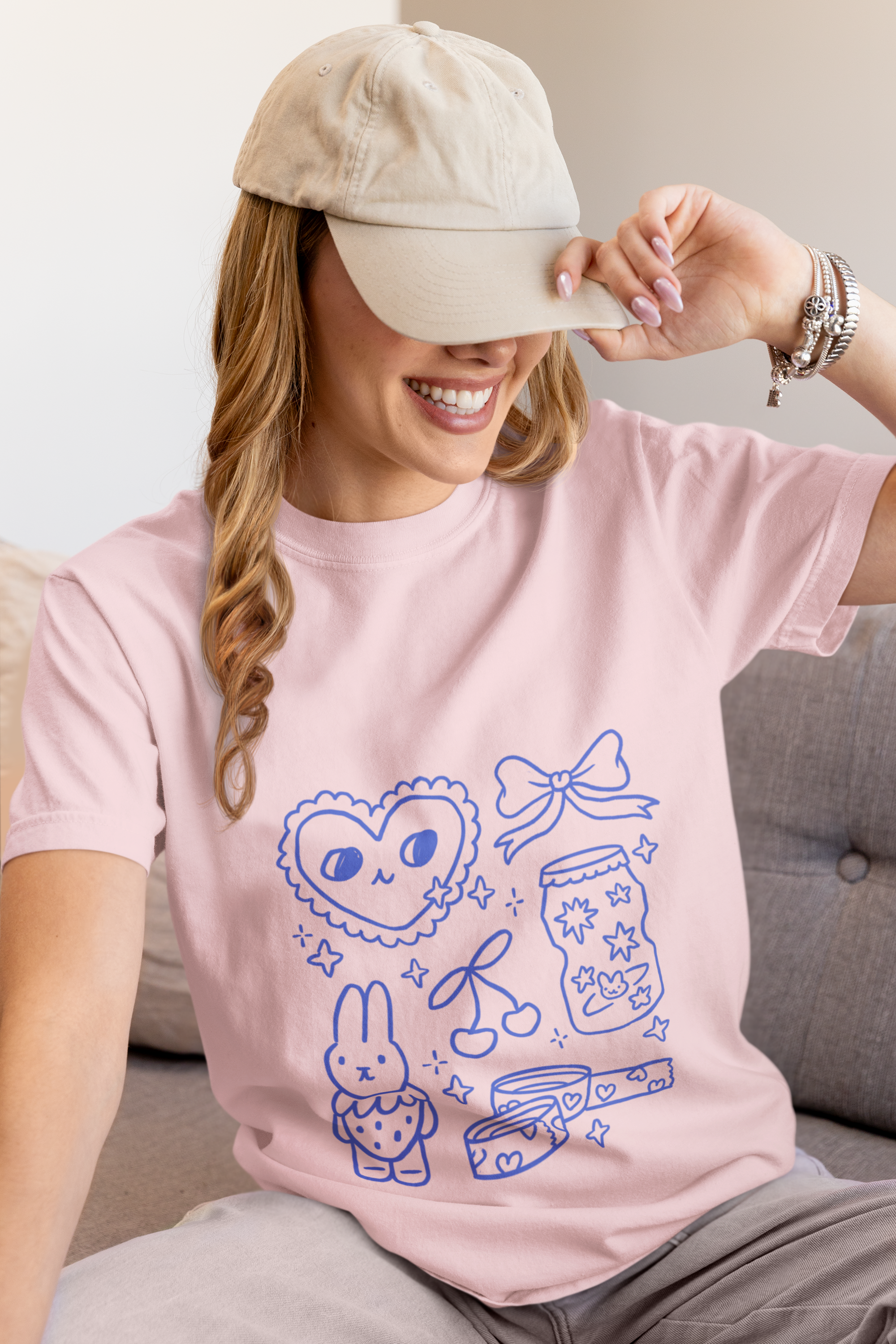 Pastel Pink Graphic T-Shirt