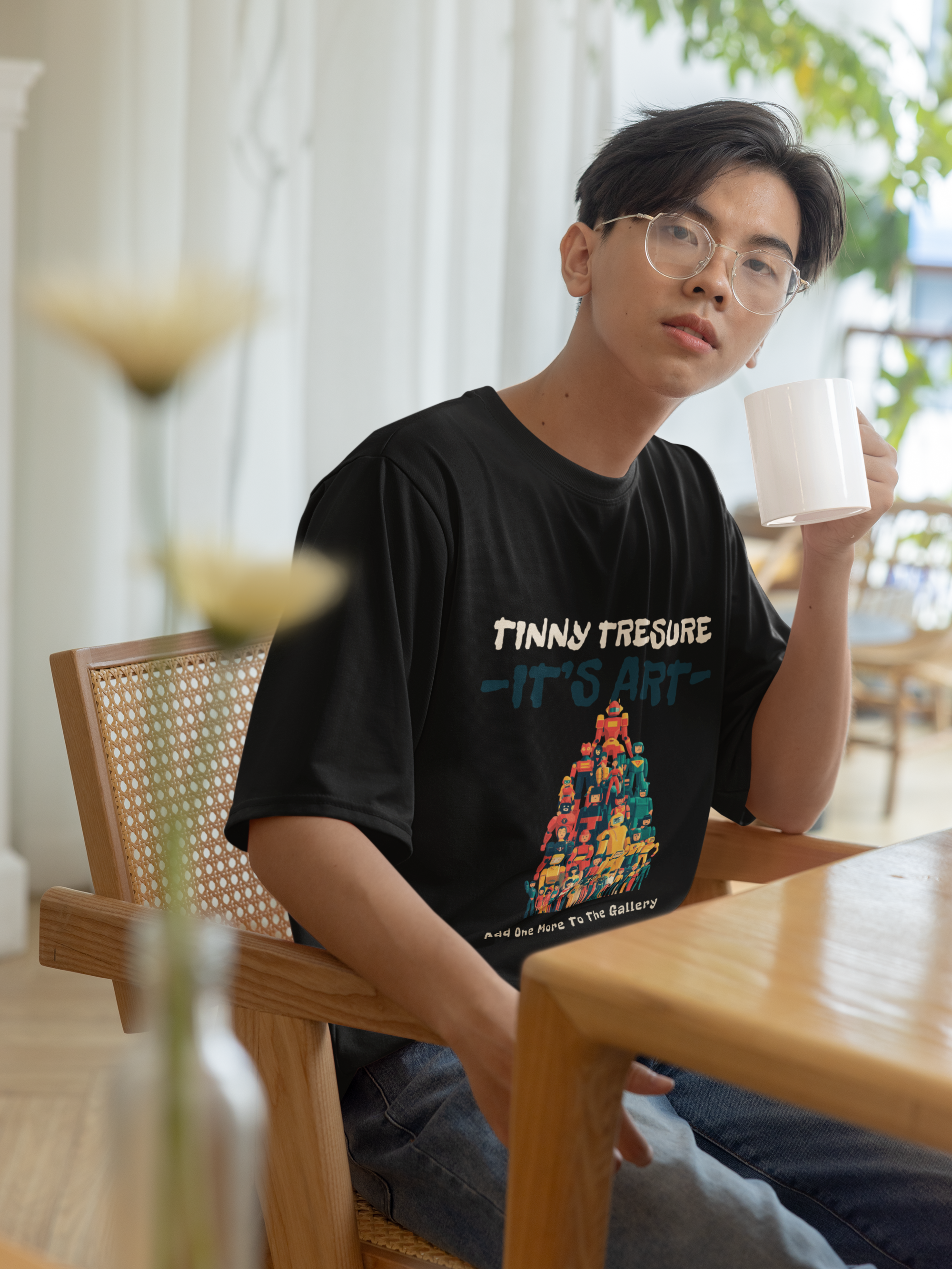 Men Tinny Tressure Graphic T-shirt