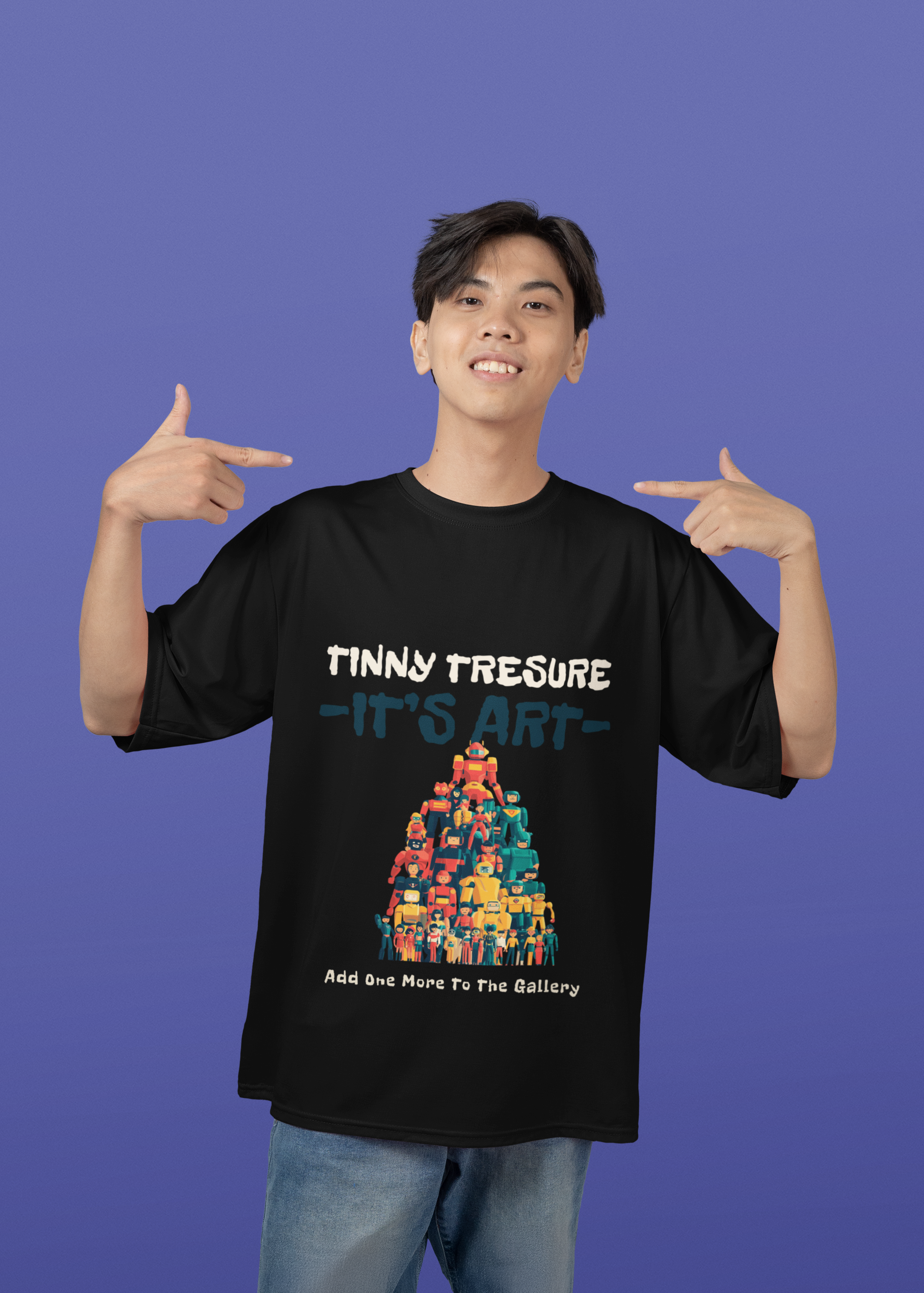 Men Tinny Tressure Graphic T-shirt