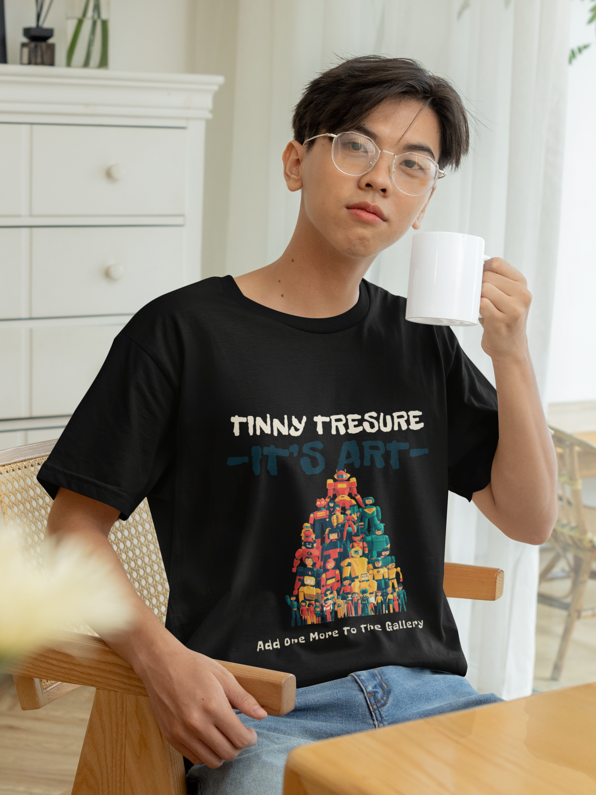 Men Tinny Tressure Graphic T-shirt