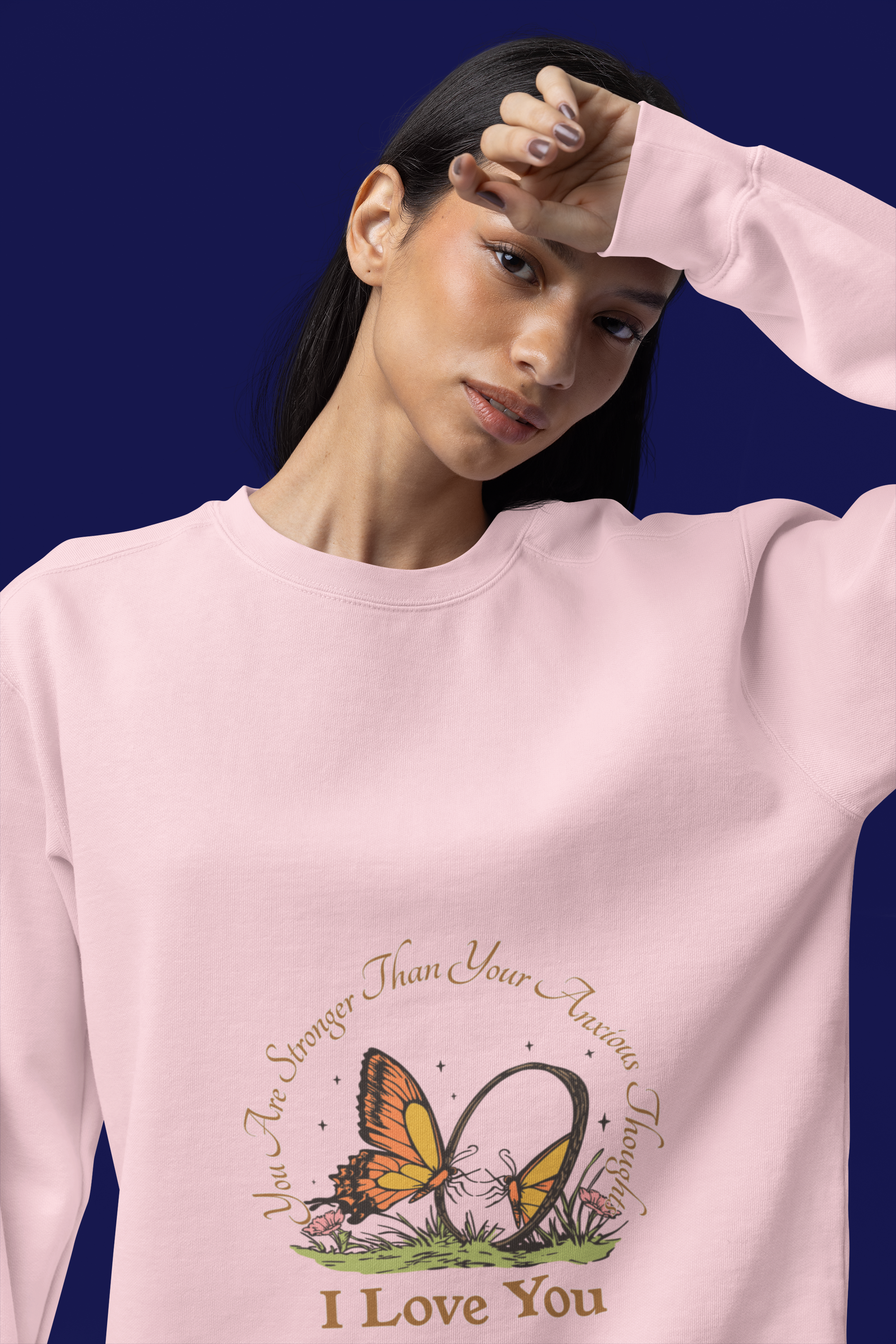 You Are Stronger Than Your Anxious Thought Butterfly Design
