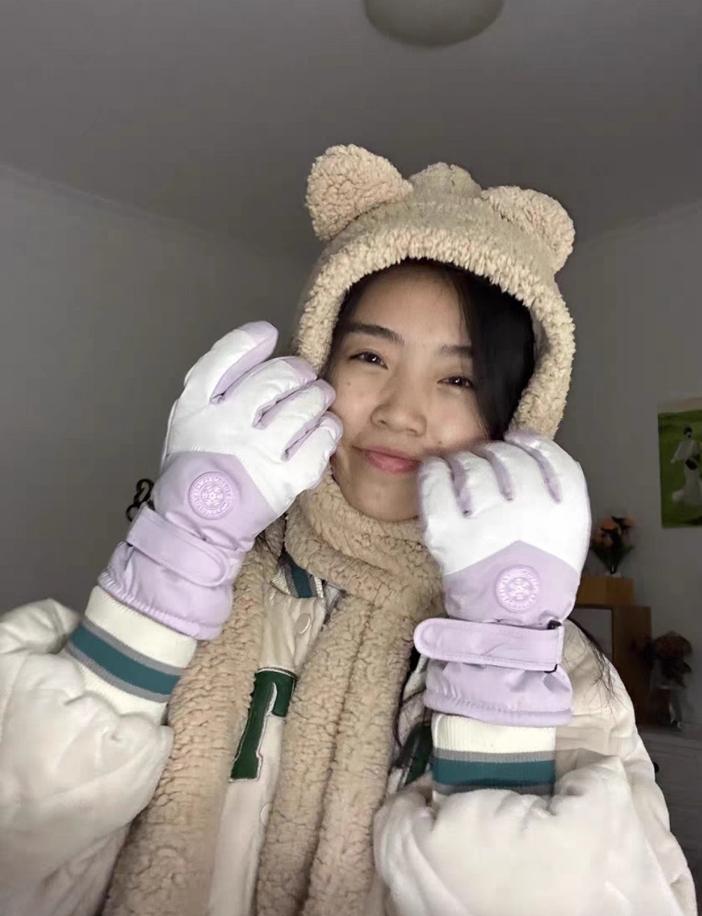 Winter Gloves Purple Color