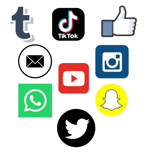 Social Media Icon White Hoodie