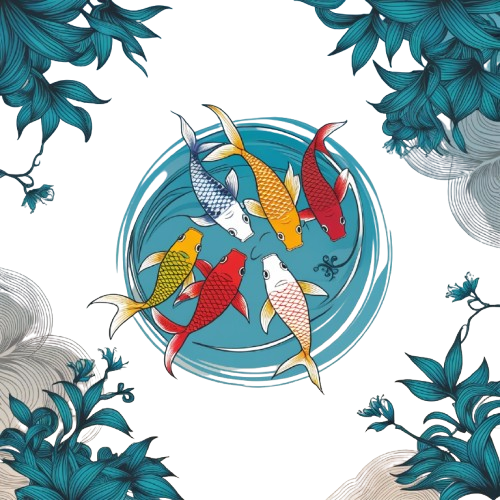 Blue Koi Fish Hoodie