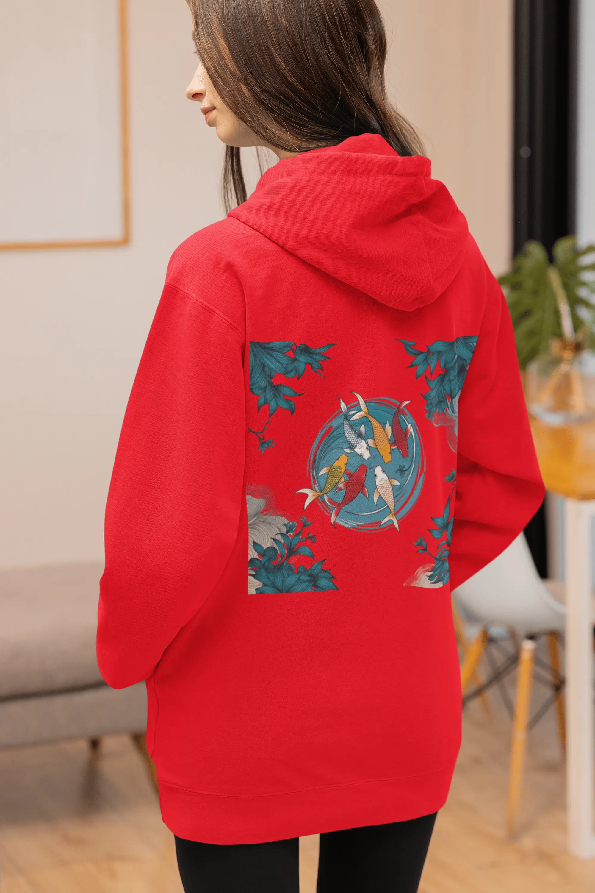 Red Koi Fish Hoodie