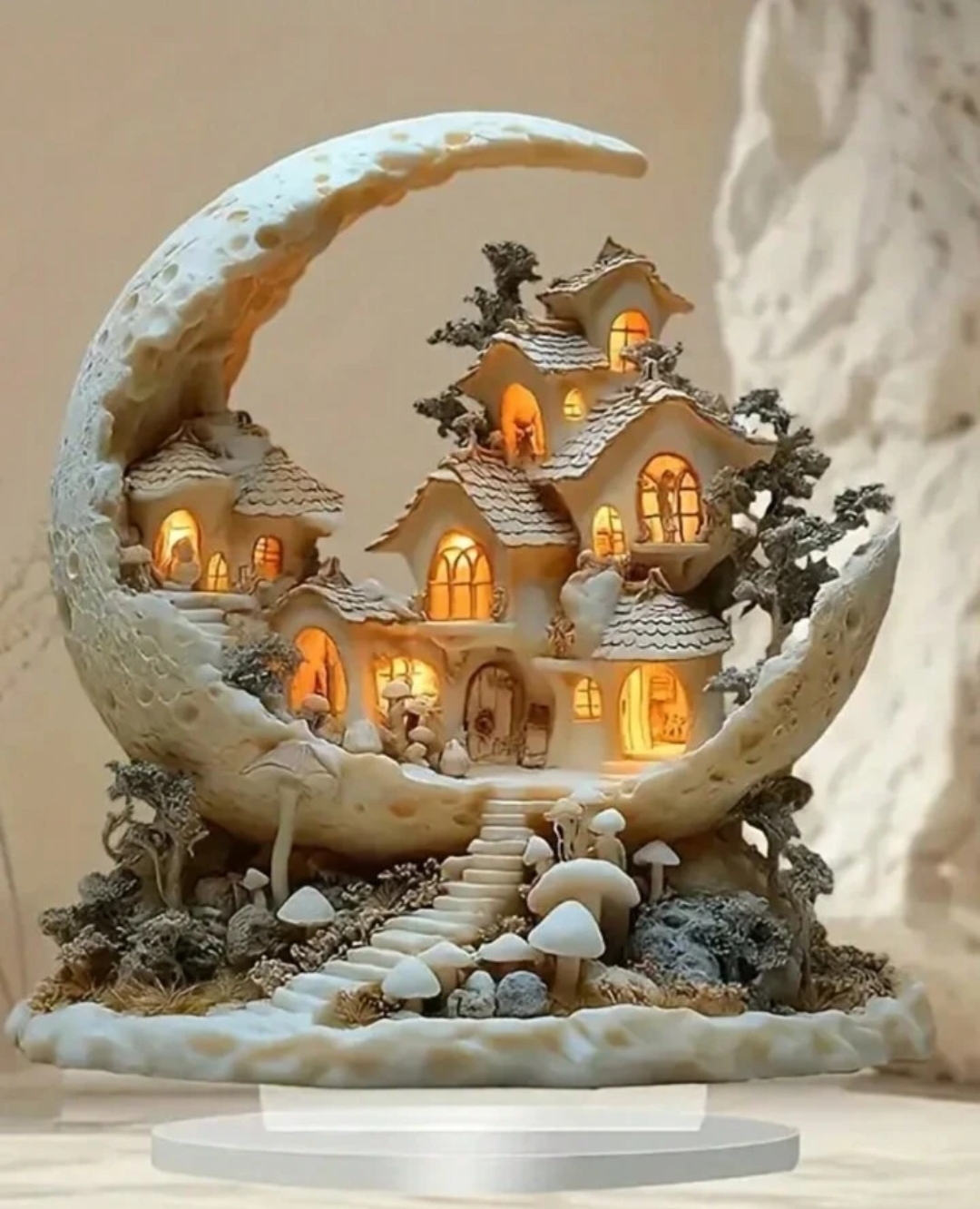 Moonlit Fairy House Aryclic Home Decoration