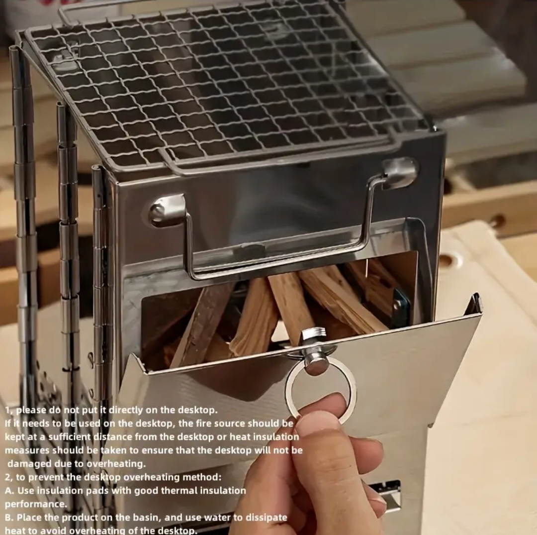 Stainless Steel Folding BBQ Grill