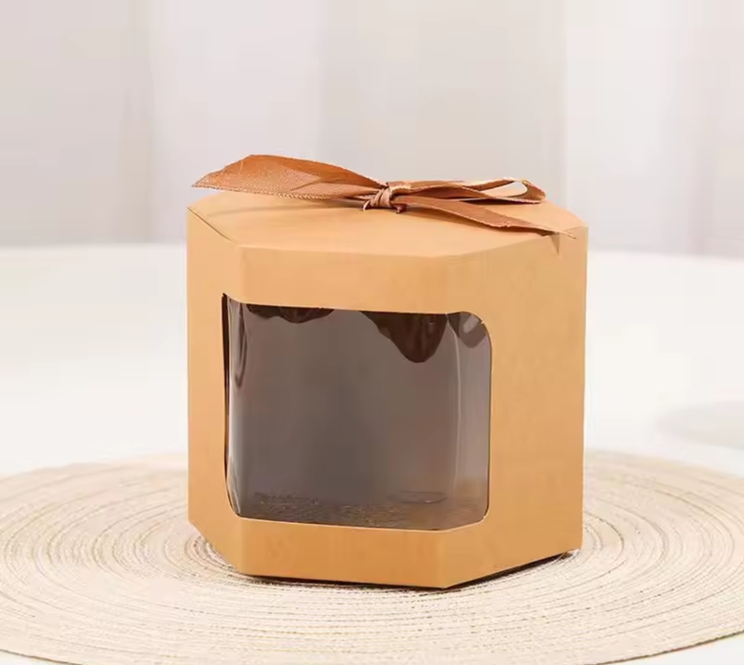 Hexagon Open Windows Gift Box – 10x10x10cm – Pack of 100