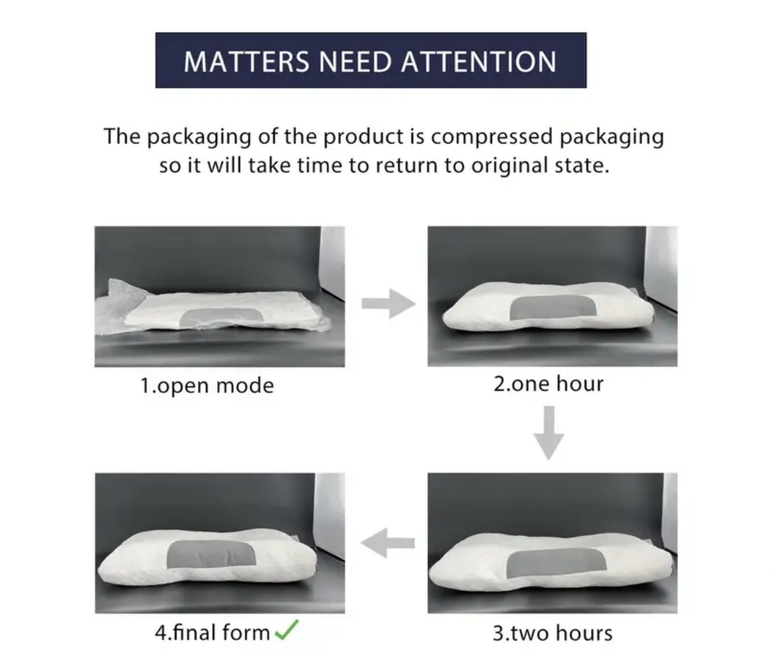 Ergonomic Memory Foam Pillow 2 Pack