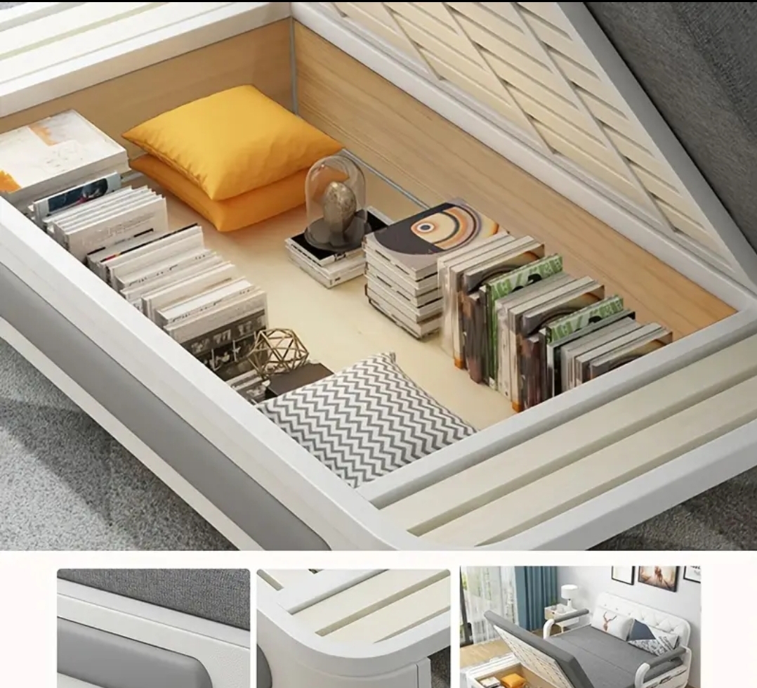 Storage Bed with Lift-Up Frame