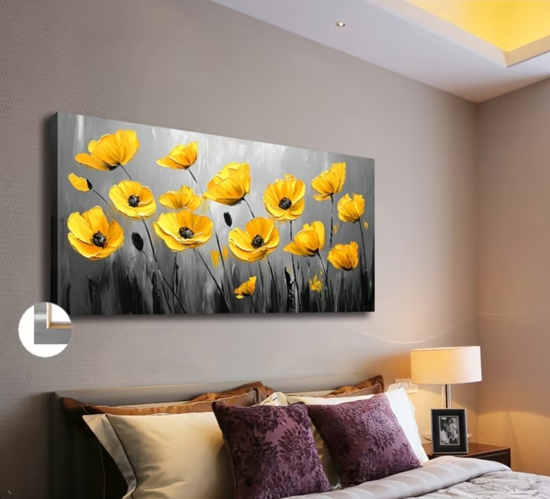 Yellow Poppies Canvas Wall Art