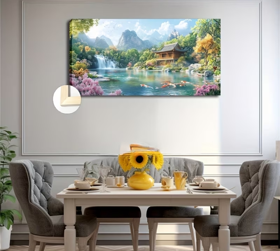 Serene Lakeside Landscape Canvas