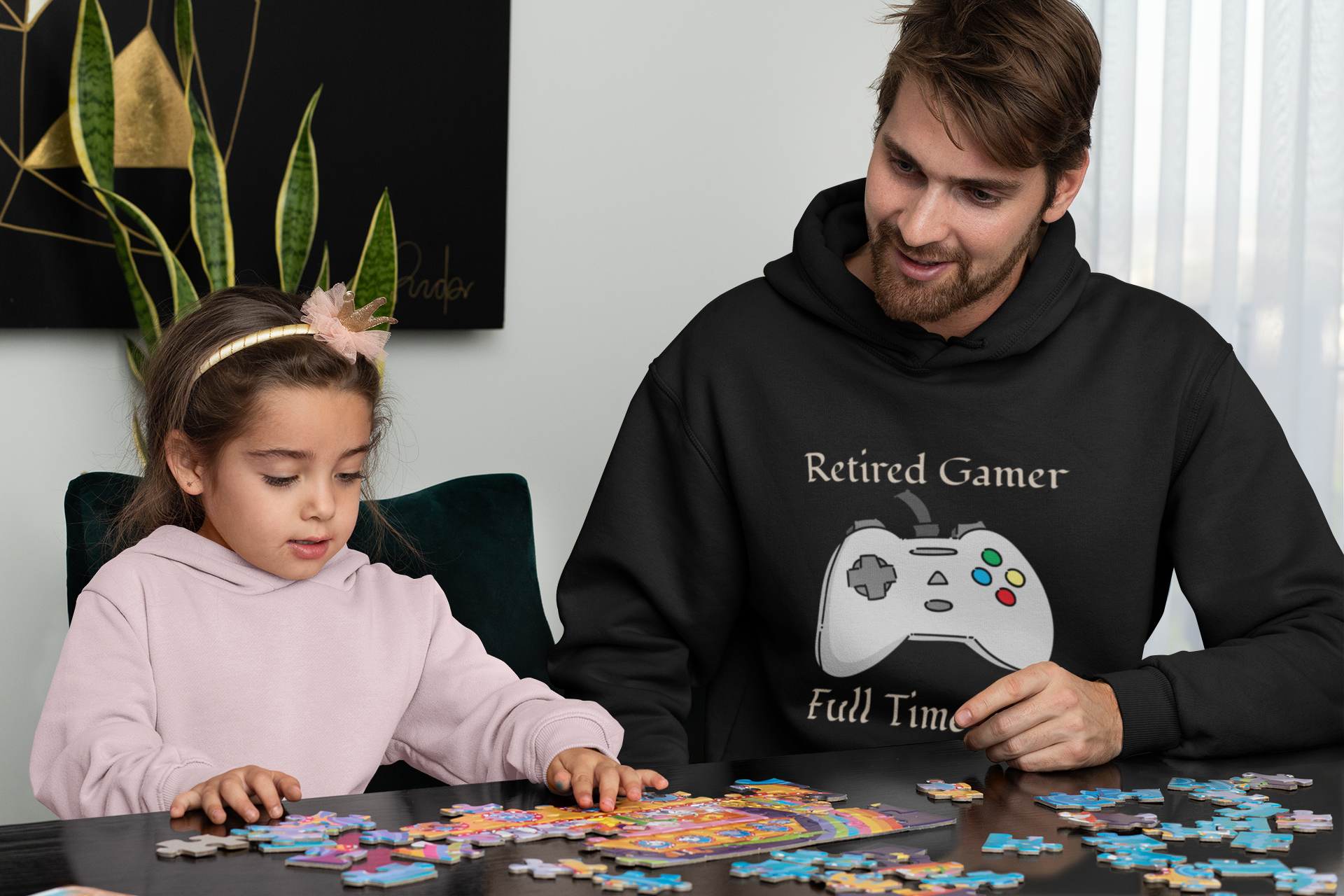 Retired Gamer Full Time Dad Hoodie