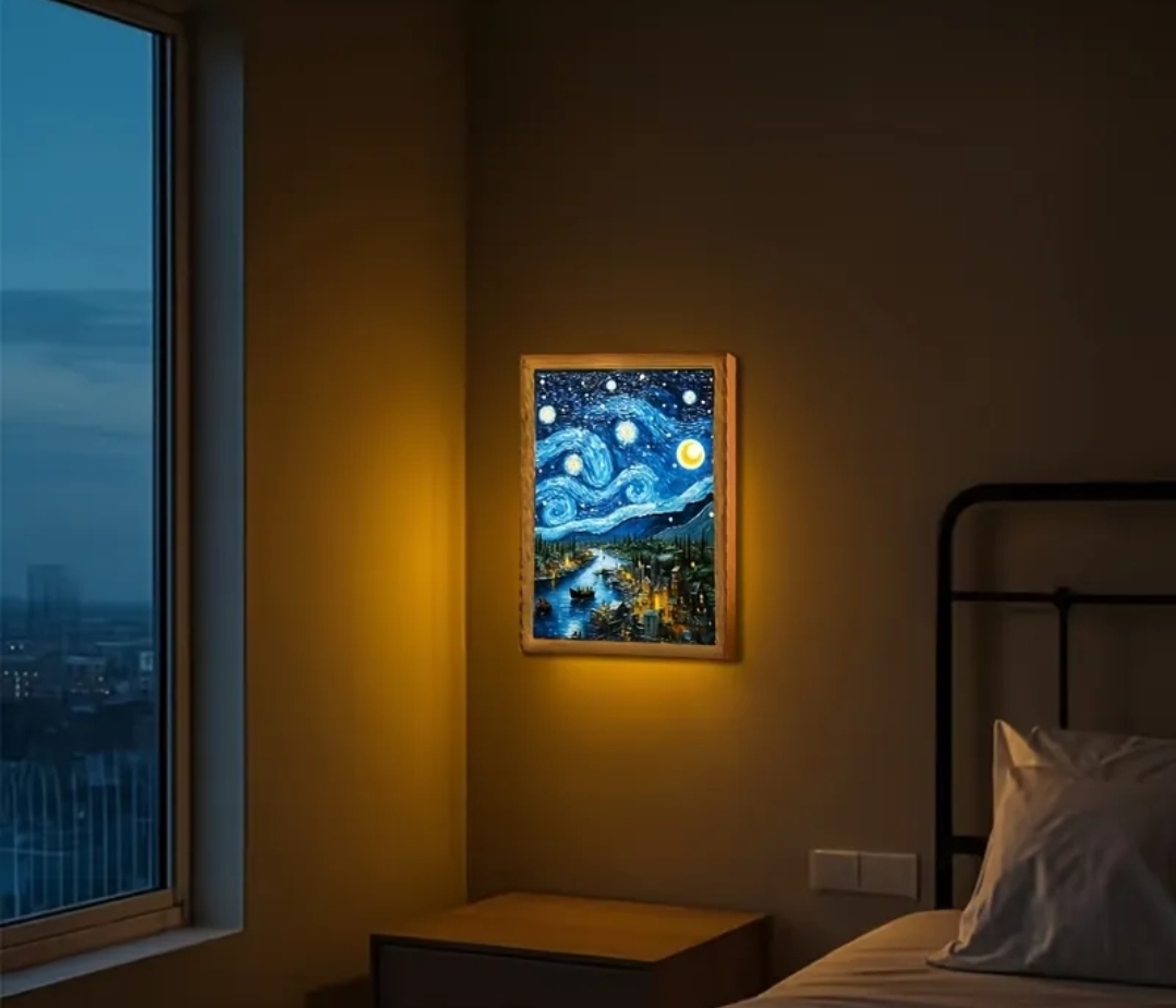 Illuminated Starry Night Wall Art