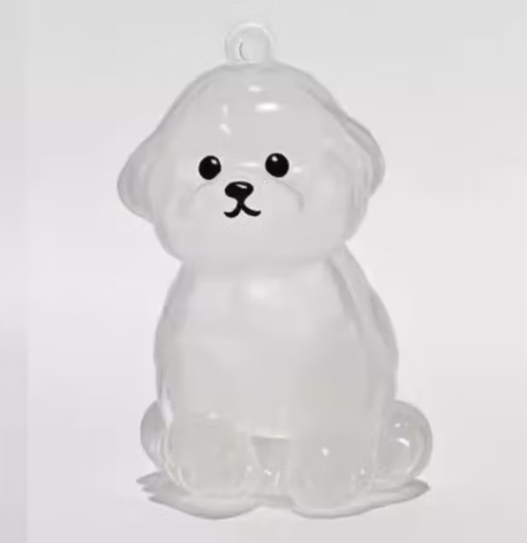 Clear Dog-Shaped Keychains