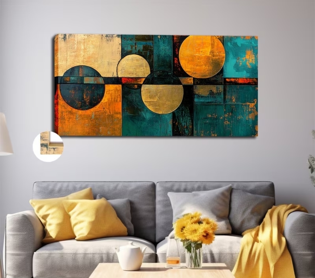 Geometric Abstract Canvas Wall Art
