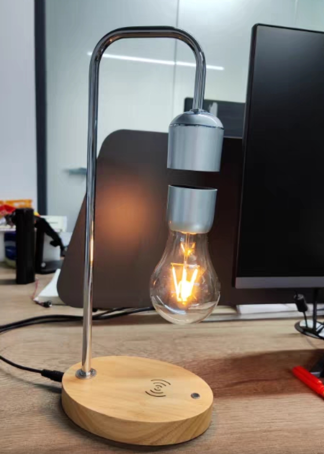 Levitating LED Desk Lamp Charging Station