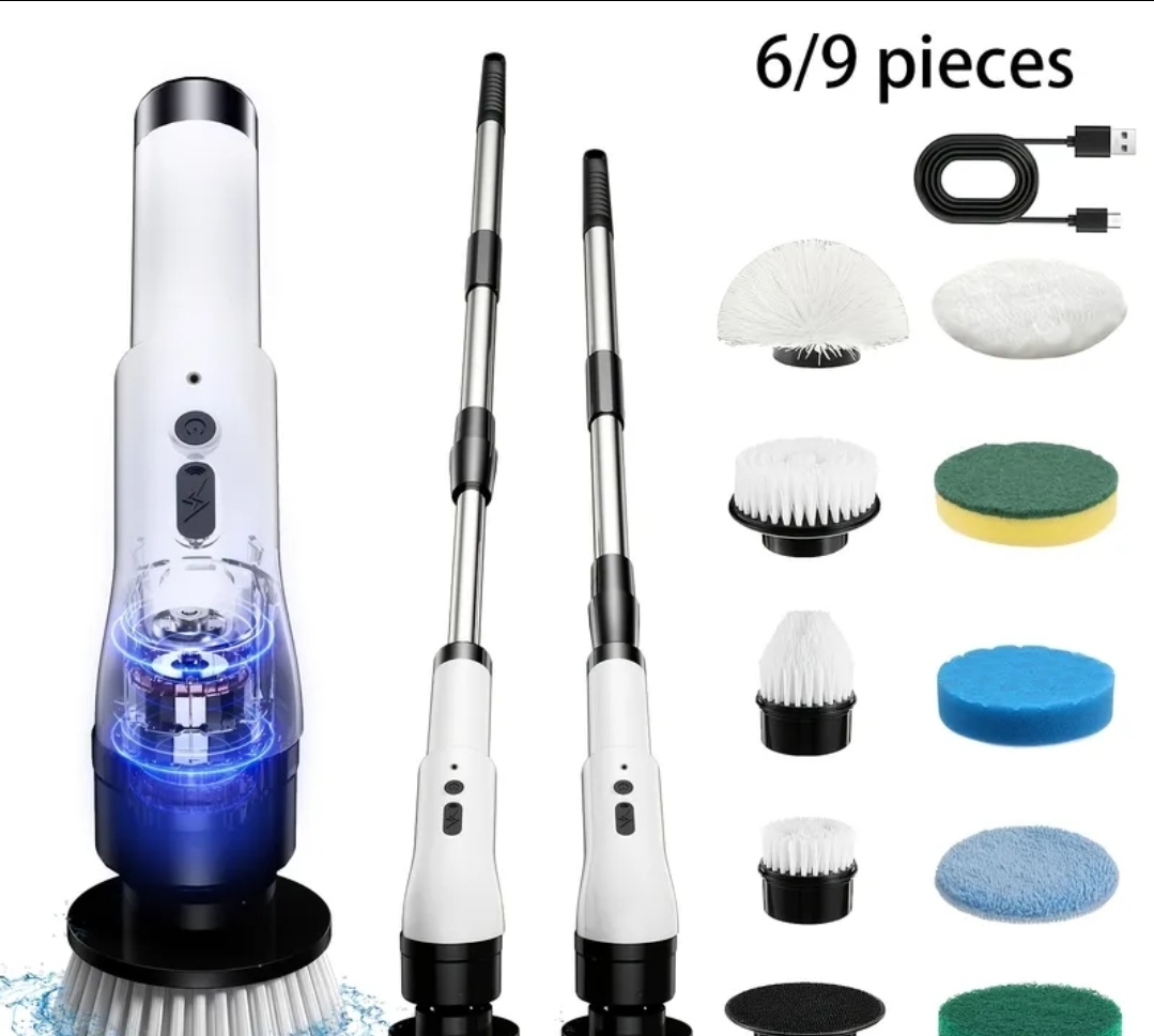 Electric Spin Scrubber Cleaning Kit