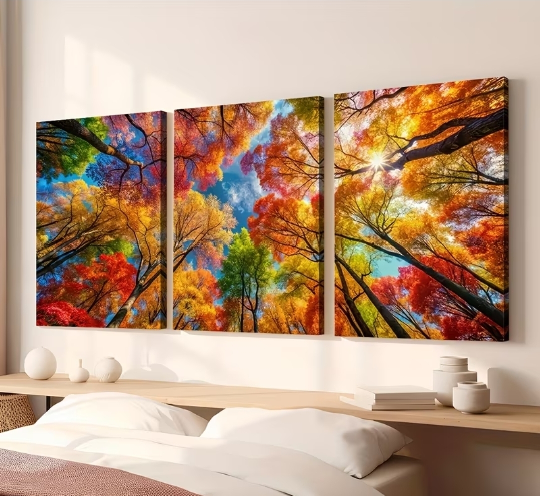 Colorful Forest Canvas Wall Art Set