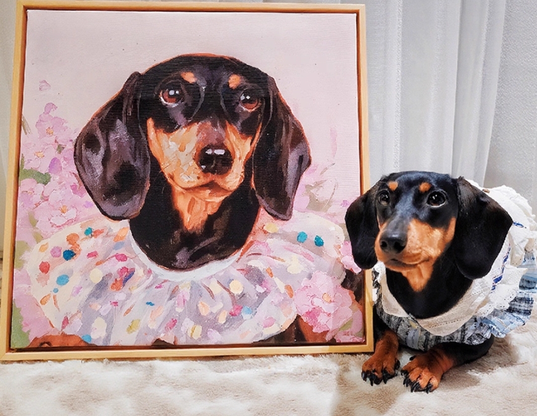 Custom Pet Portrait Oil Painting