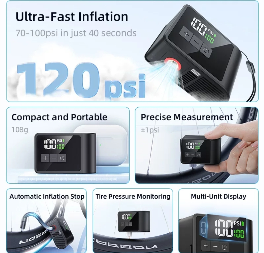 Portable Electric Bike Pump
