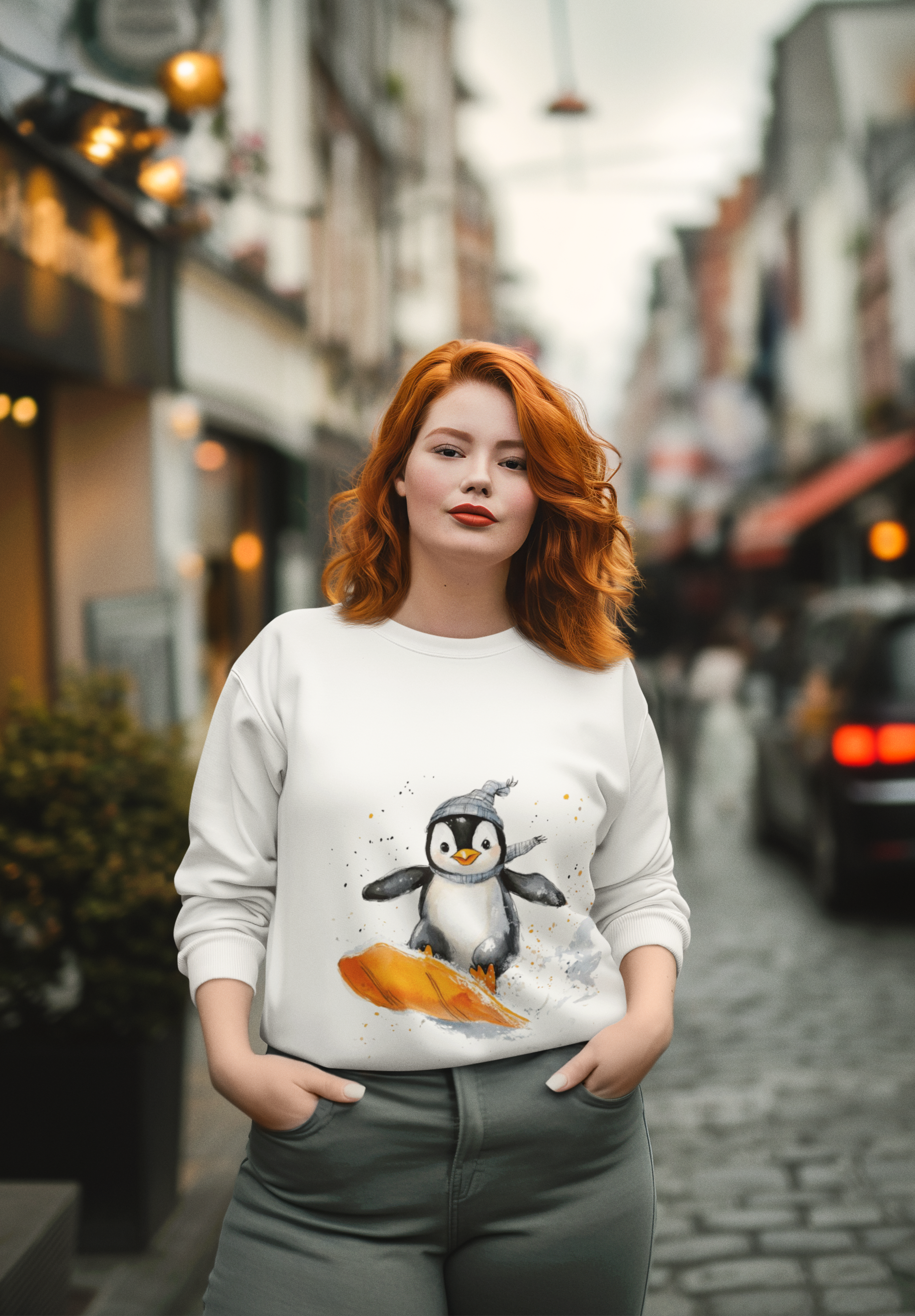 Penguin Print Sweatshirt