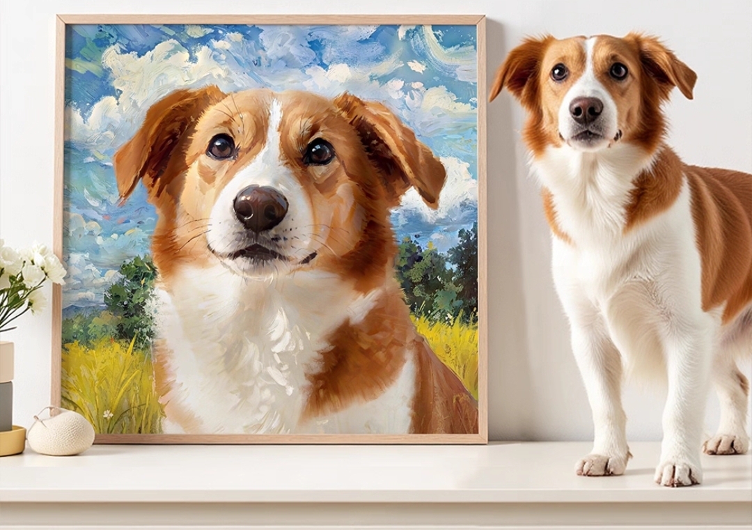 Custom Pet Portrait Oil Painting